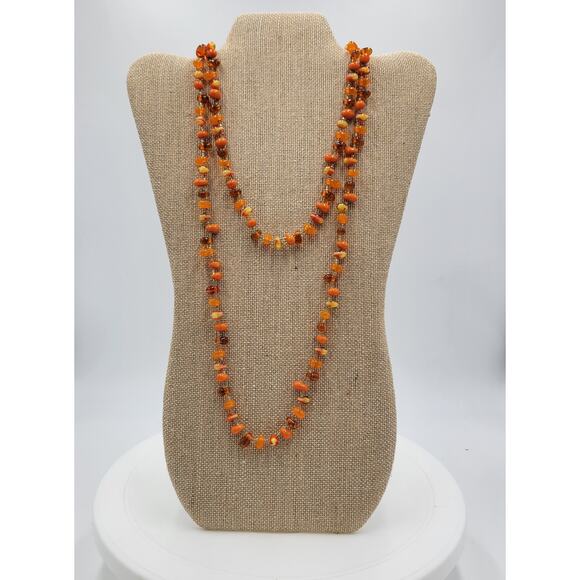 Amber Carnelian Necklace 23.5